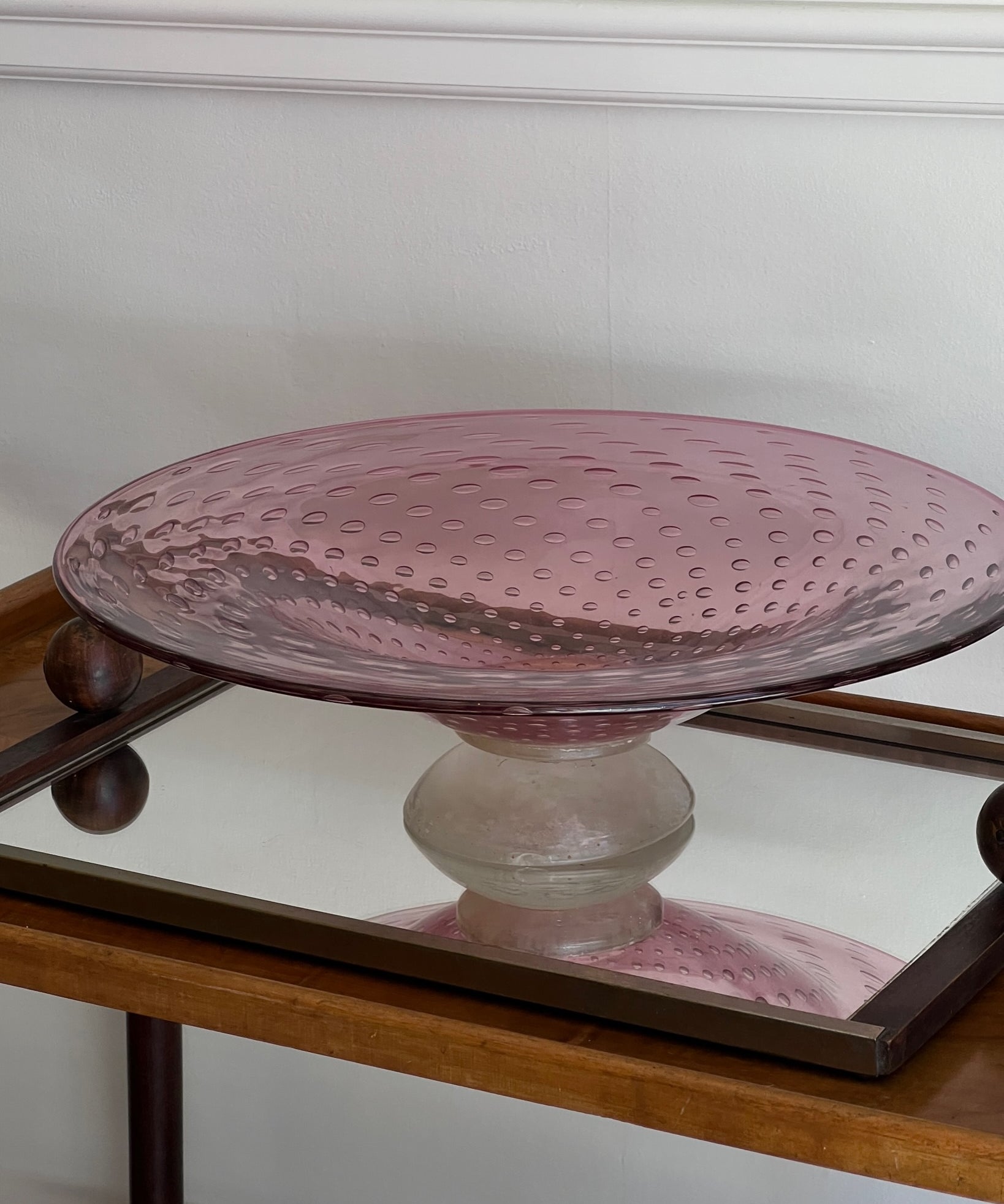 Large vintage purple seguso Murano bowl