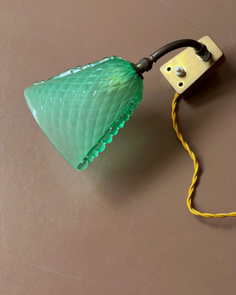 Vintage green Murano wall lamp