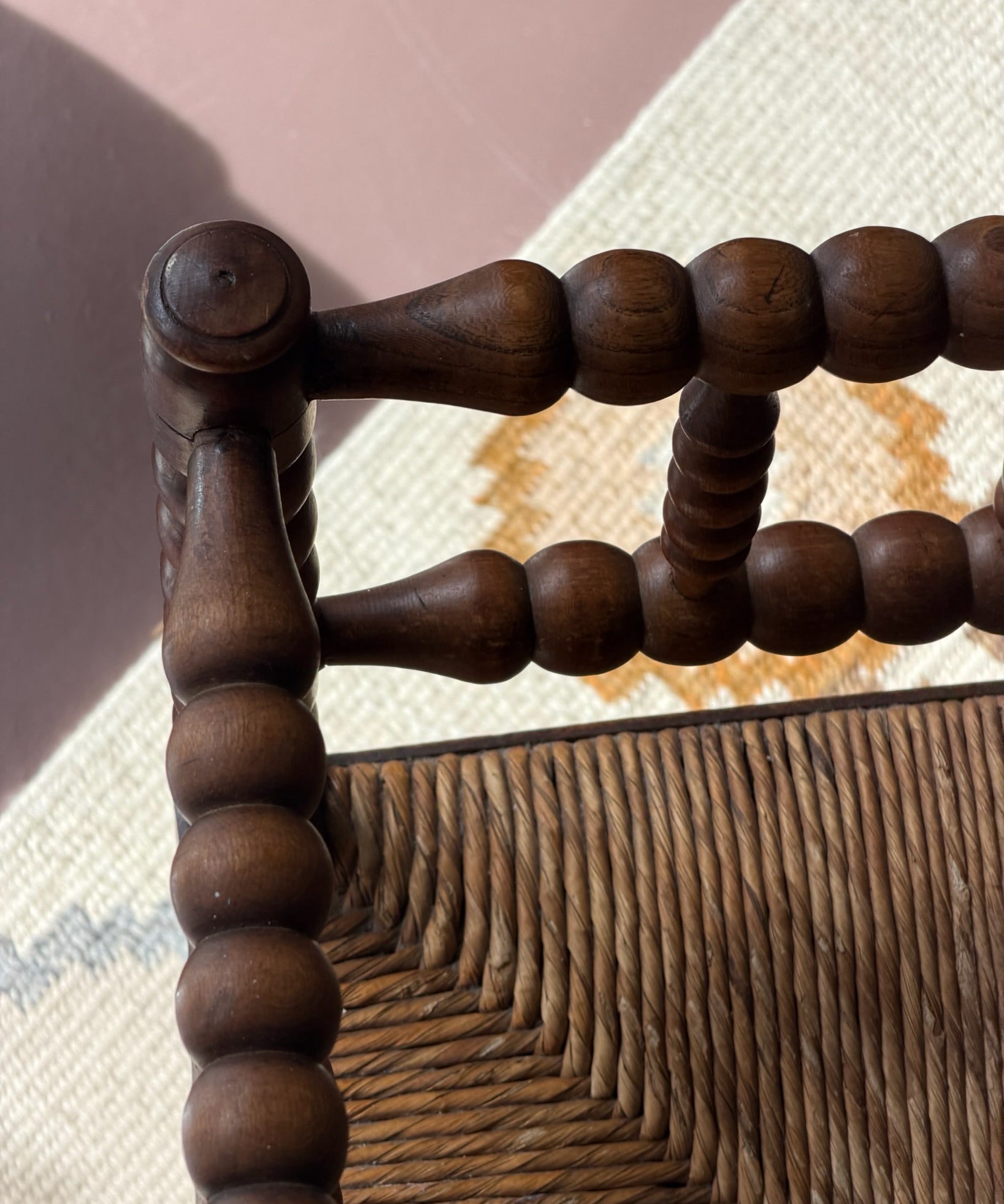 Vintage Bobbin corner chair