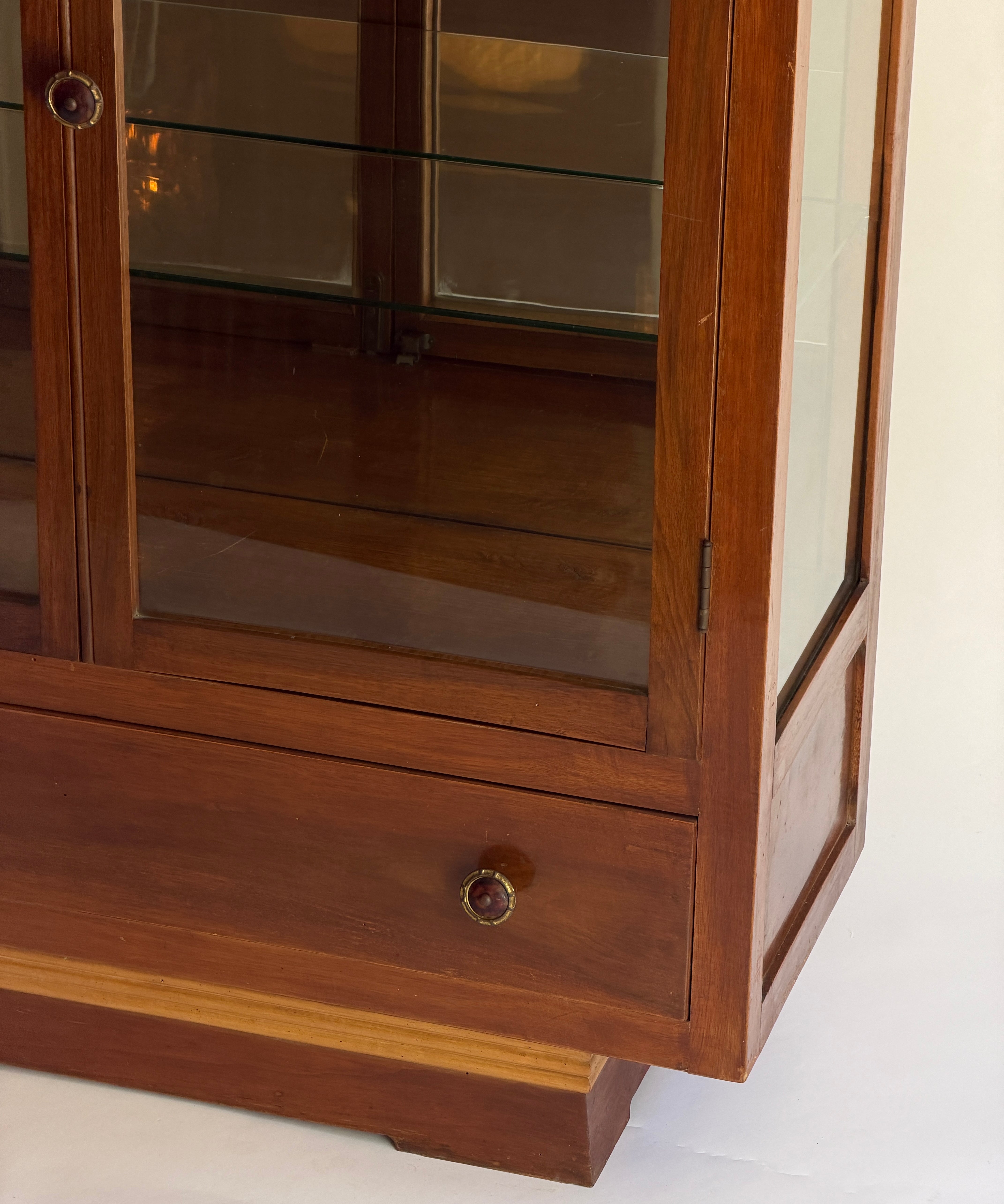 Large vintage Art Deco vitrine cabinet