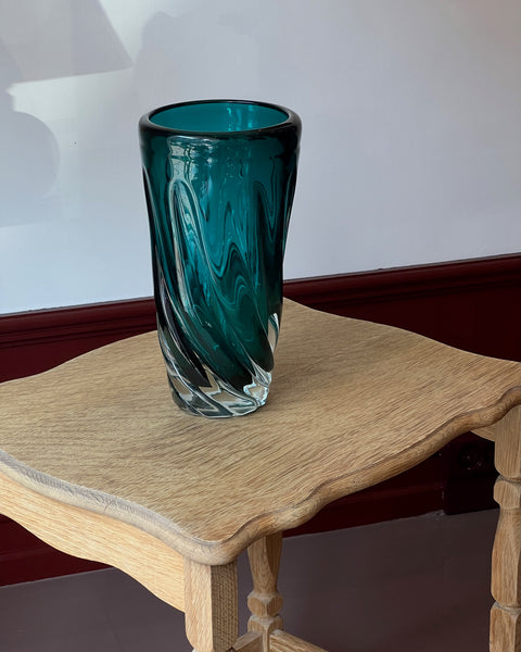 Vintage green/teal Murano vase