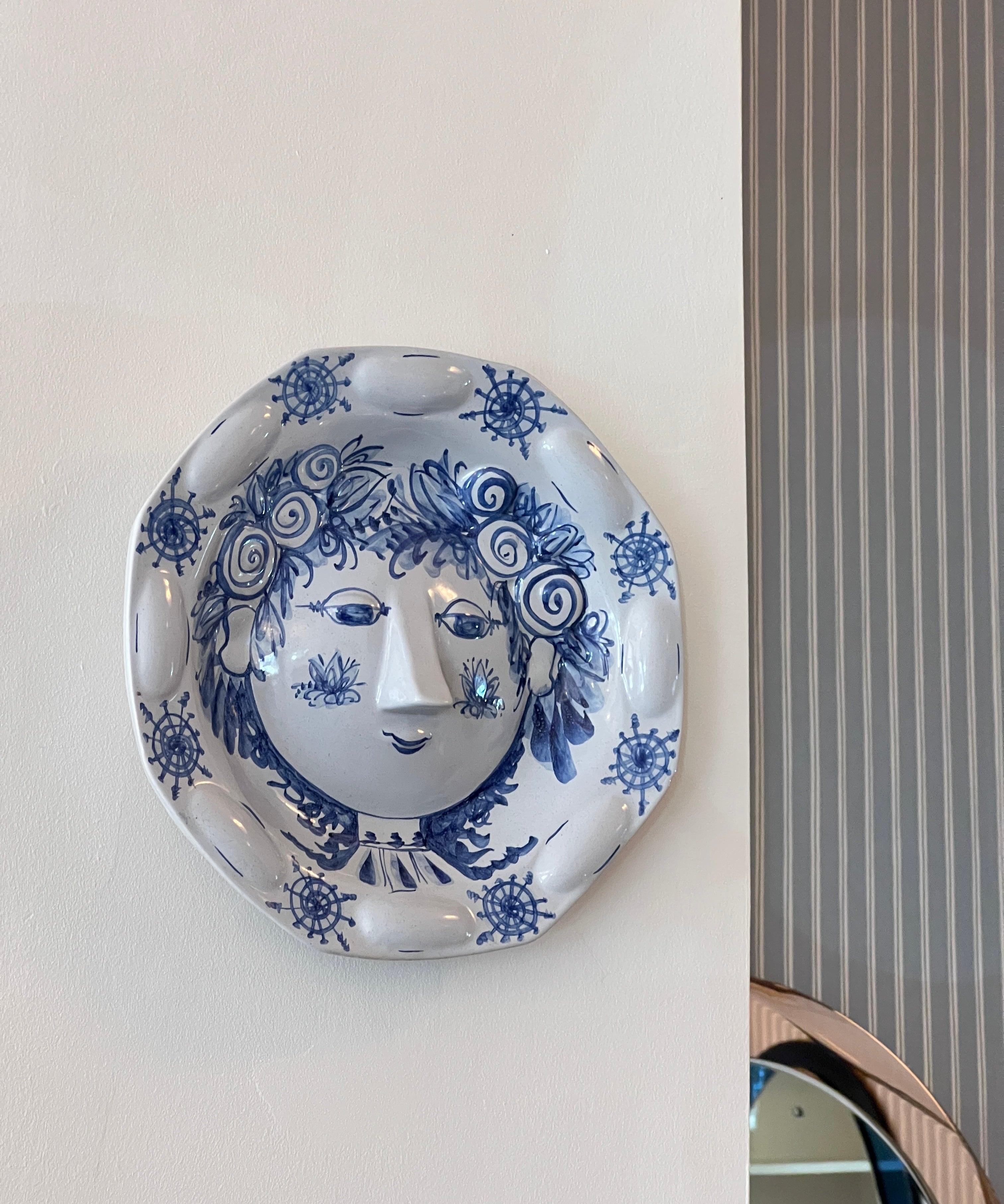 Vintage Bjørn Wiinblad ceramic wall plate