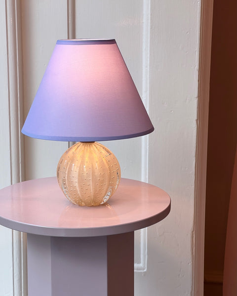 Vintage golden / white Murano table lamp (with shade)