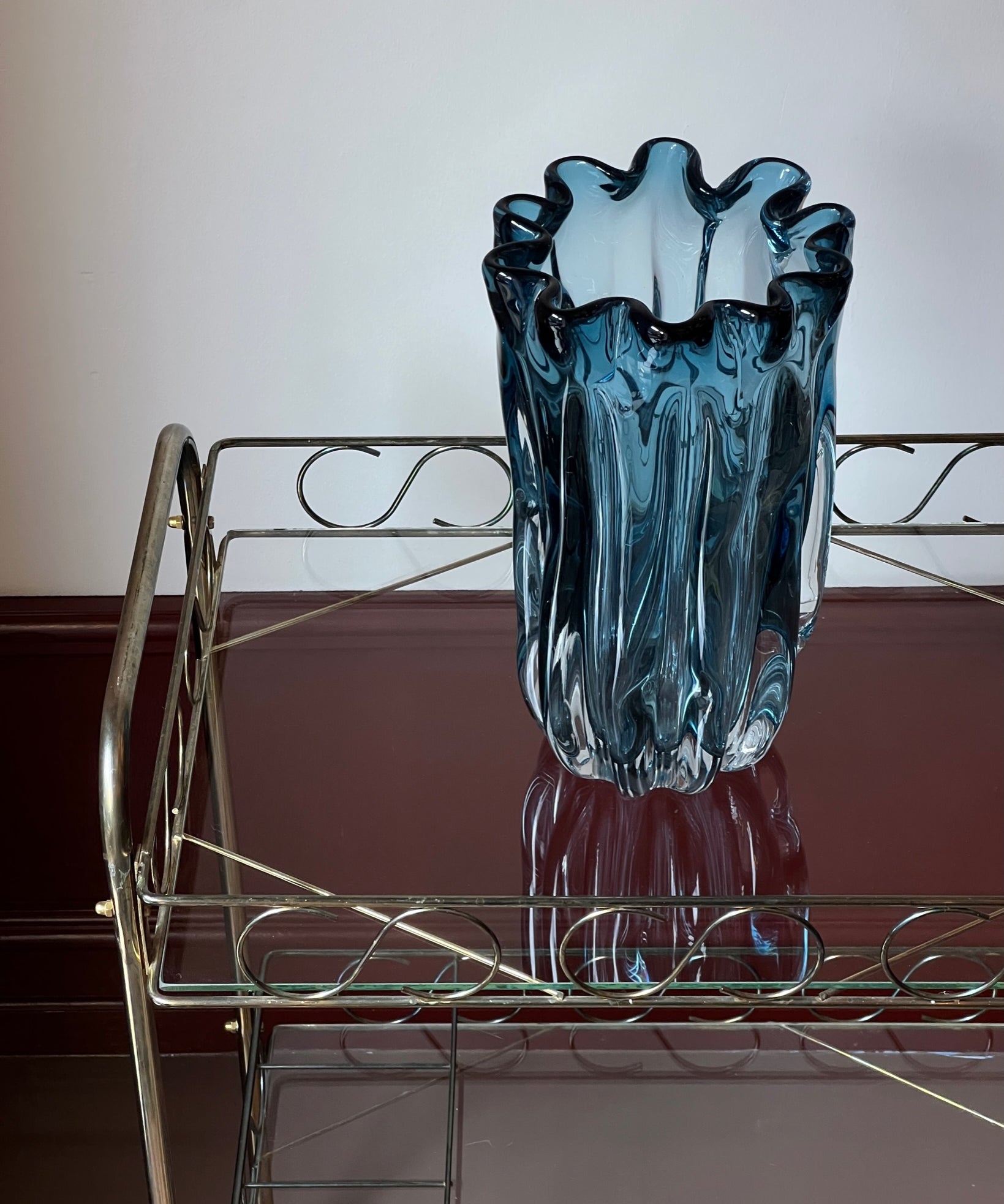 Vintage blue Murano vase