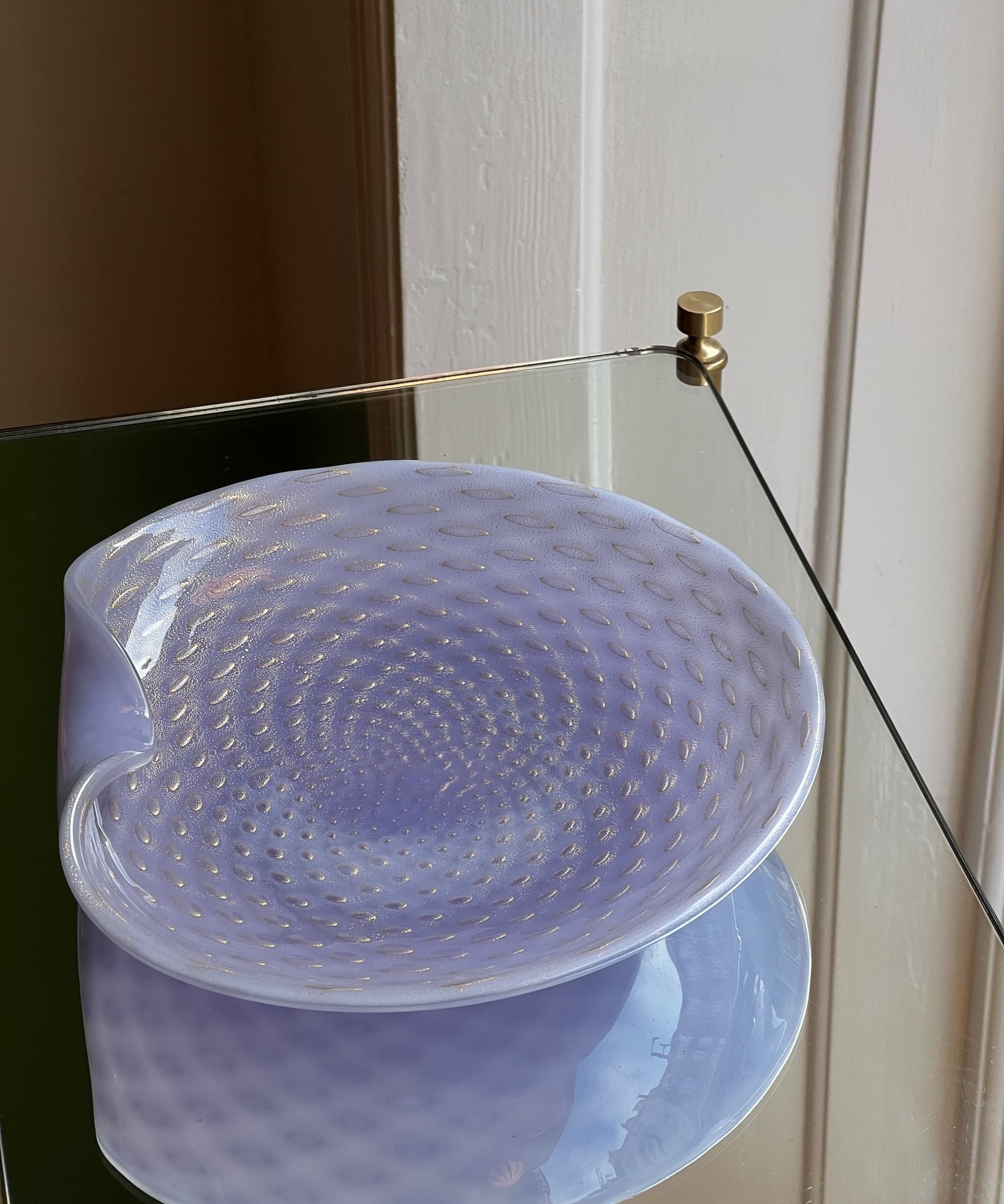 Large vintage purple Murano bowl
