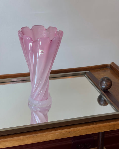 Vintage pink Murano vase