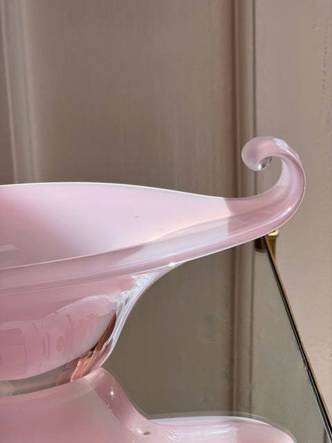 Vintage pink Murano shell/bowl