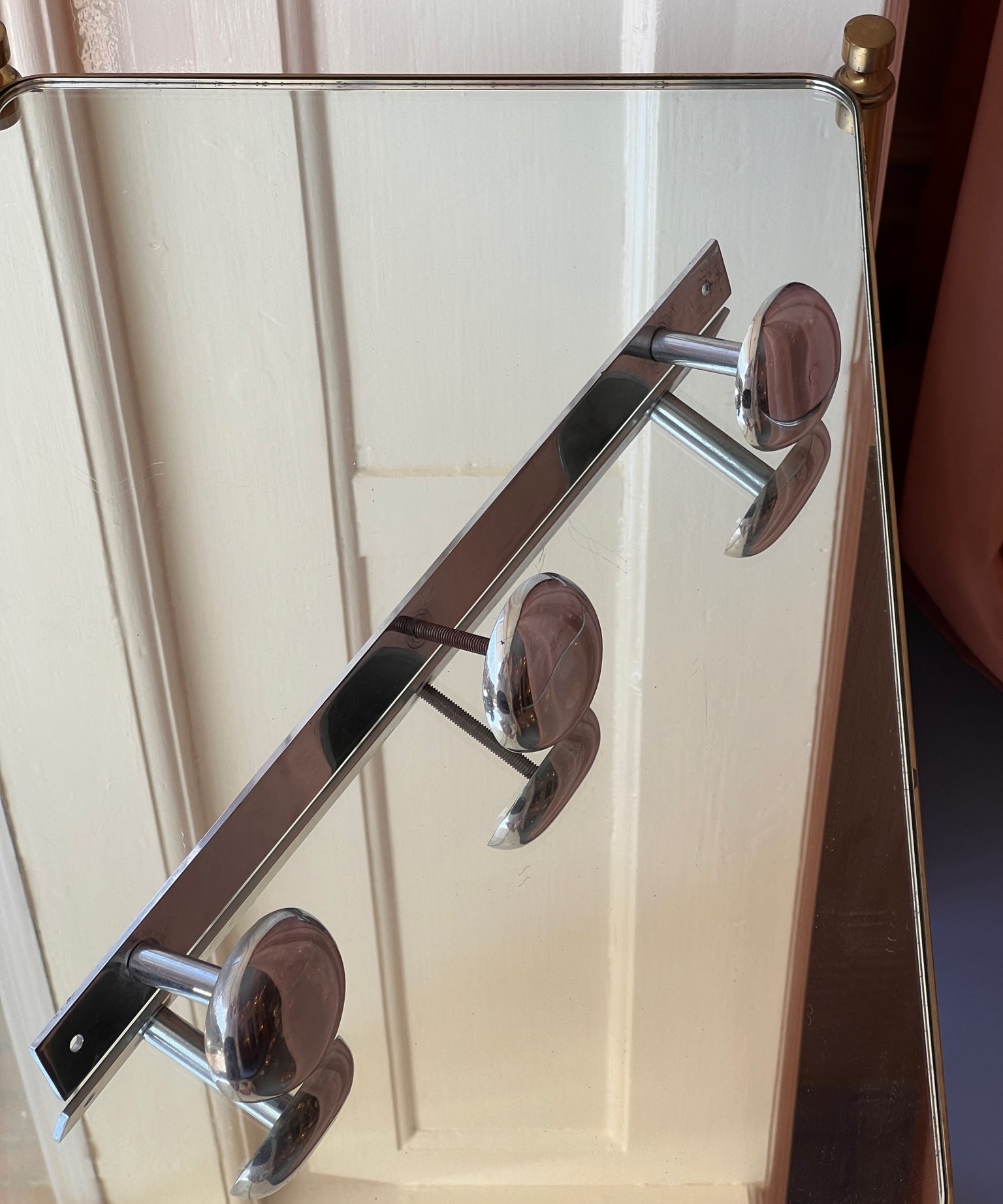 Vintage chrome coat rack