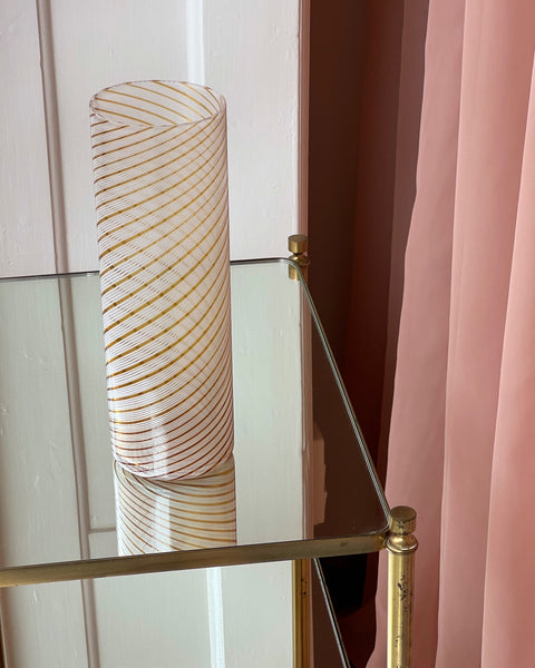 Vintage golden / white swirl Murano vase