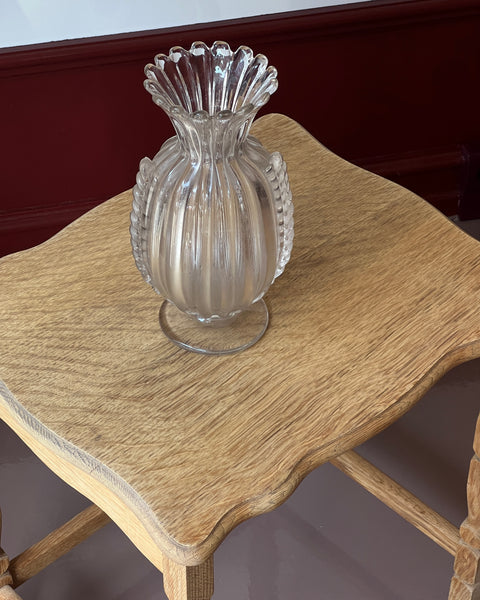 Vintage clear Murano vase