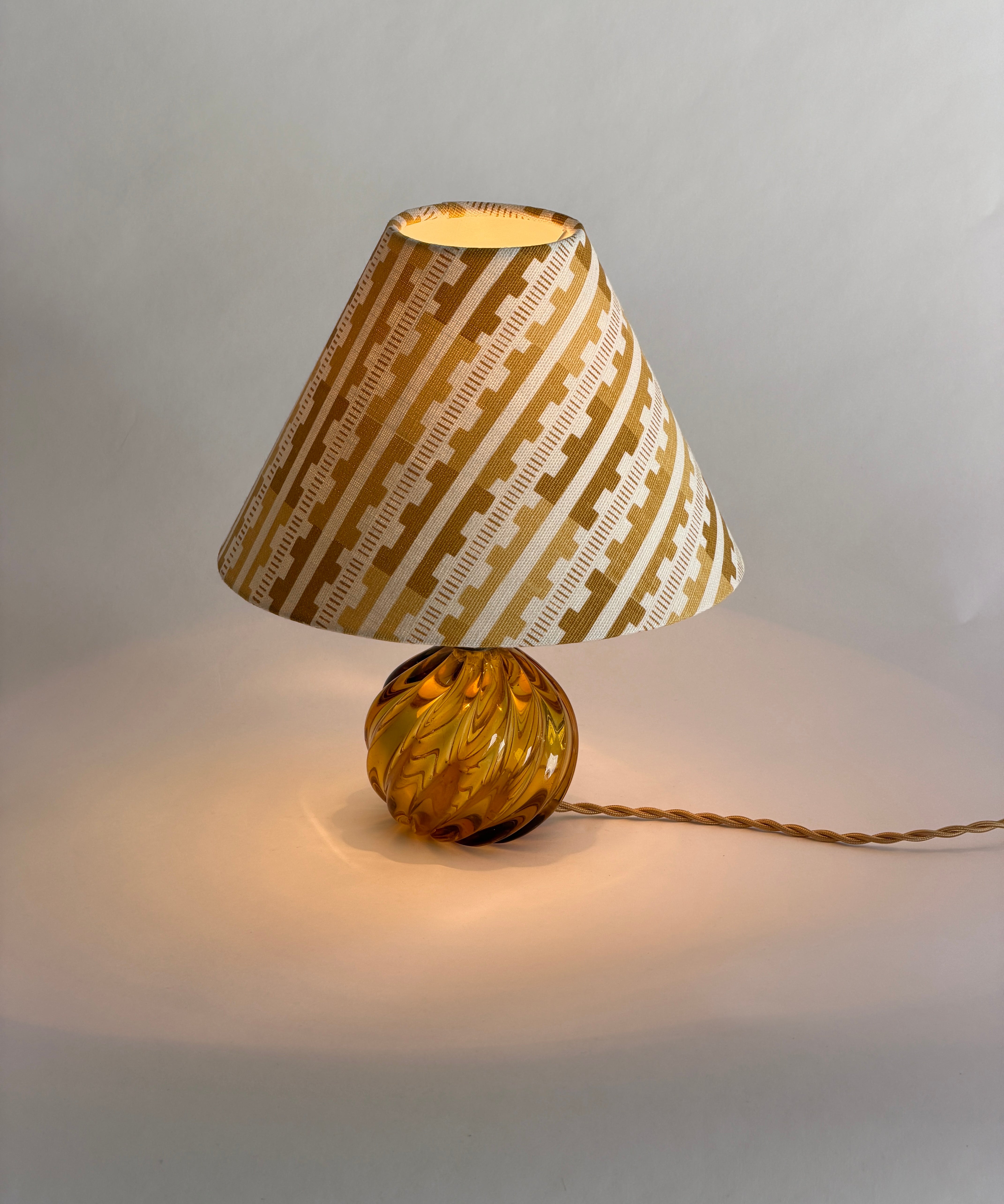 Vintage amber Murano table lamp  (incl. lampshade)