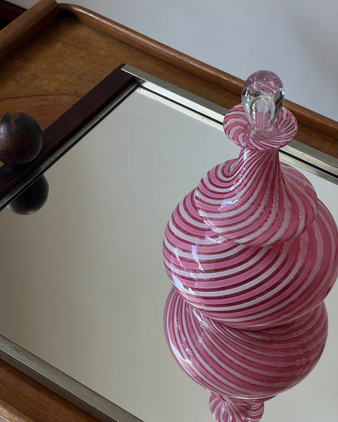 Vintage pink swirl Murano flacon