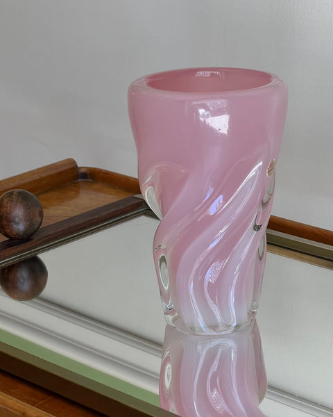 Vintage pink Murano vase