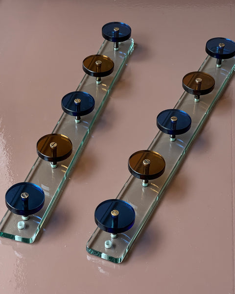 Vintage glass coat rack