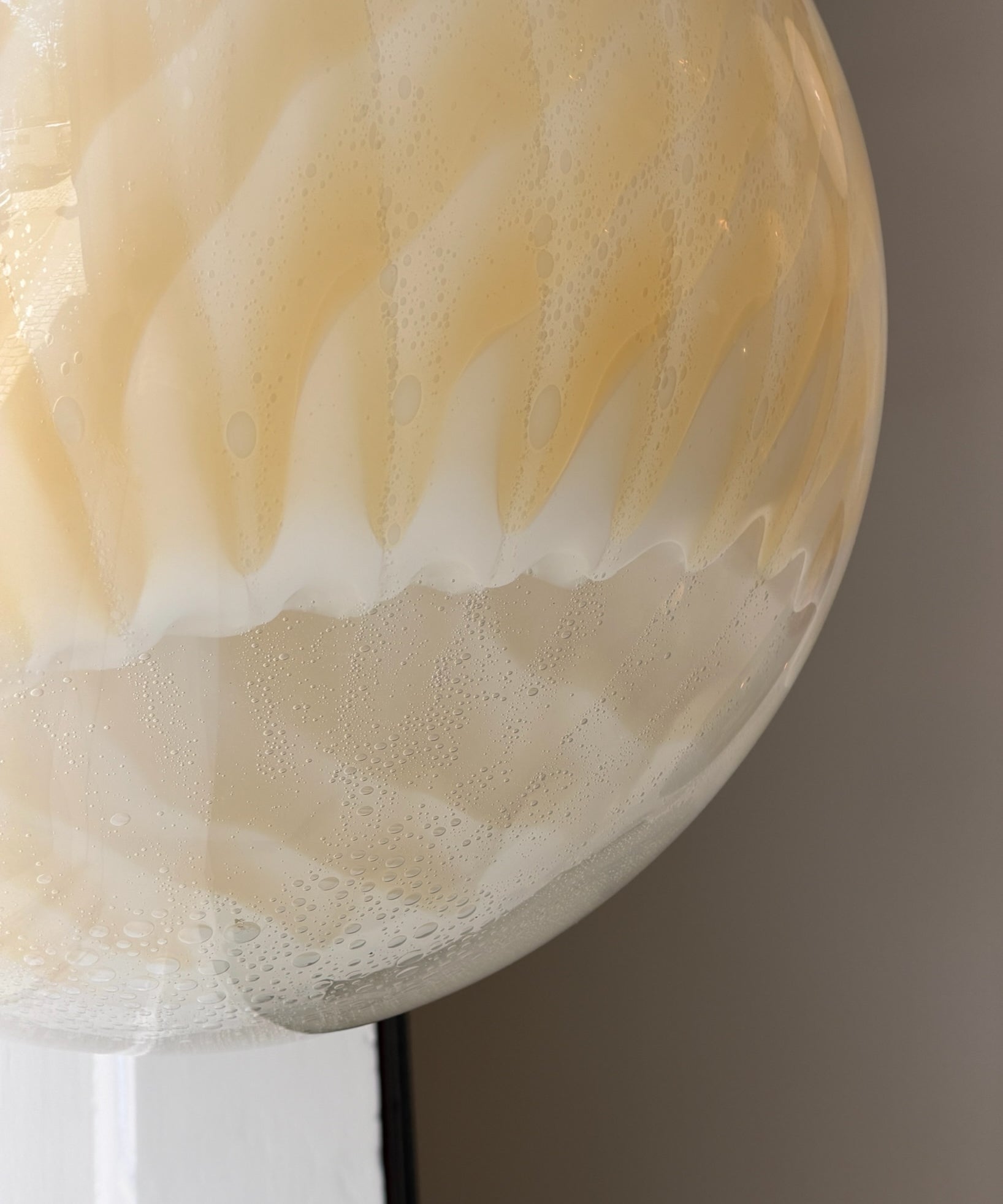 Vintage golden clear Murano ceiling lamp (D40)