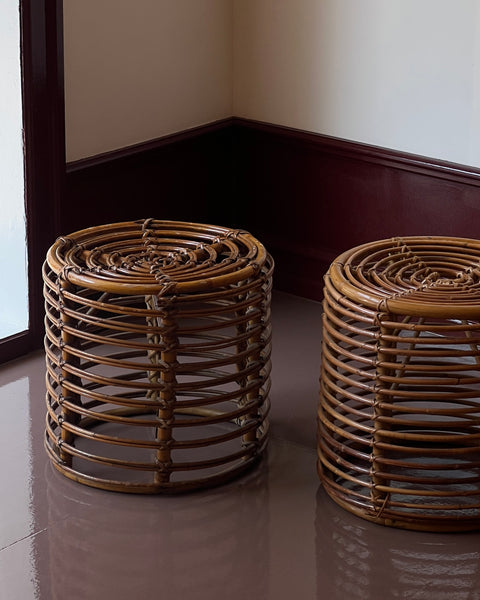 Vintage rattan stool