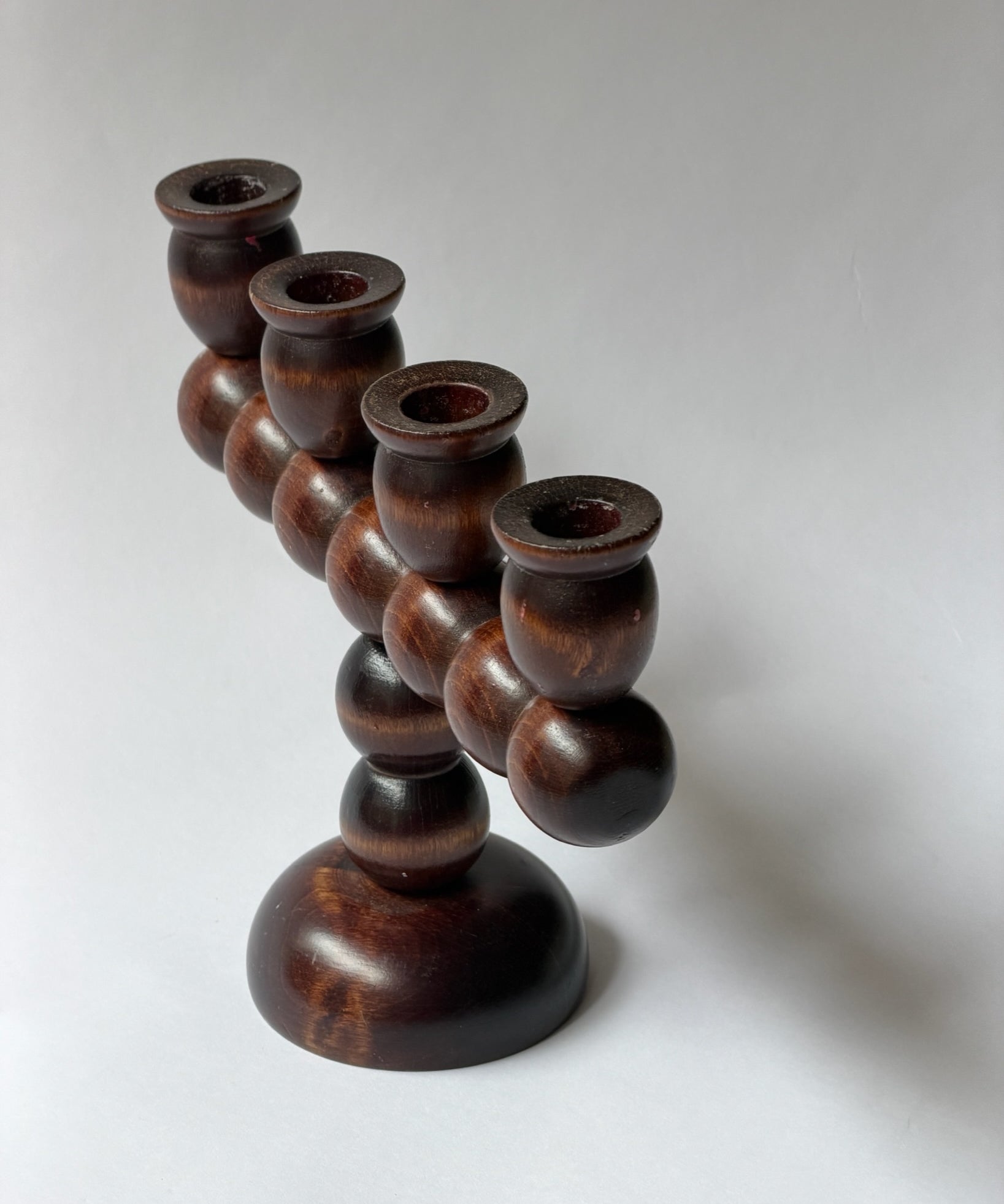 Vintage bobbin candle holder