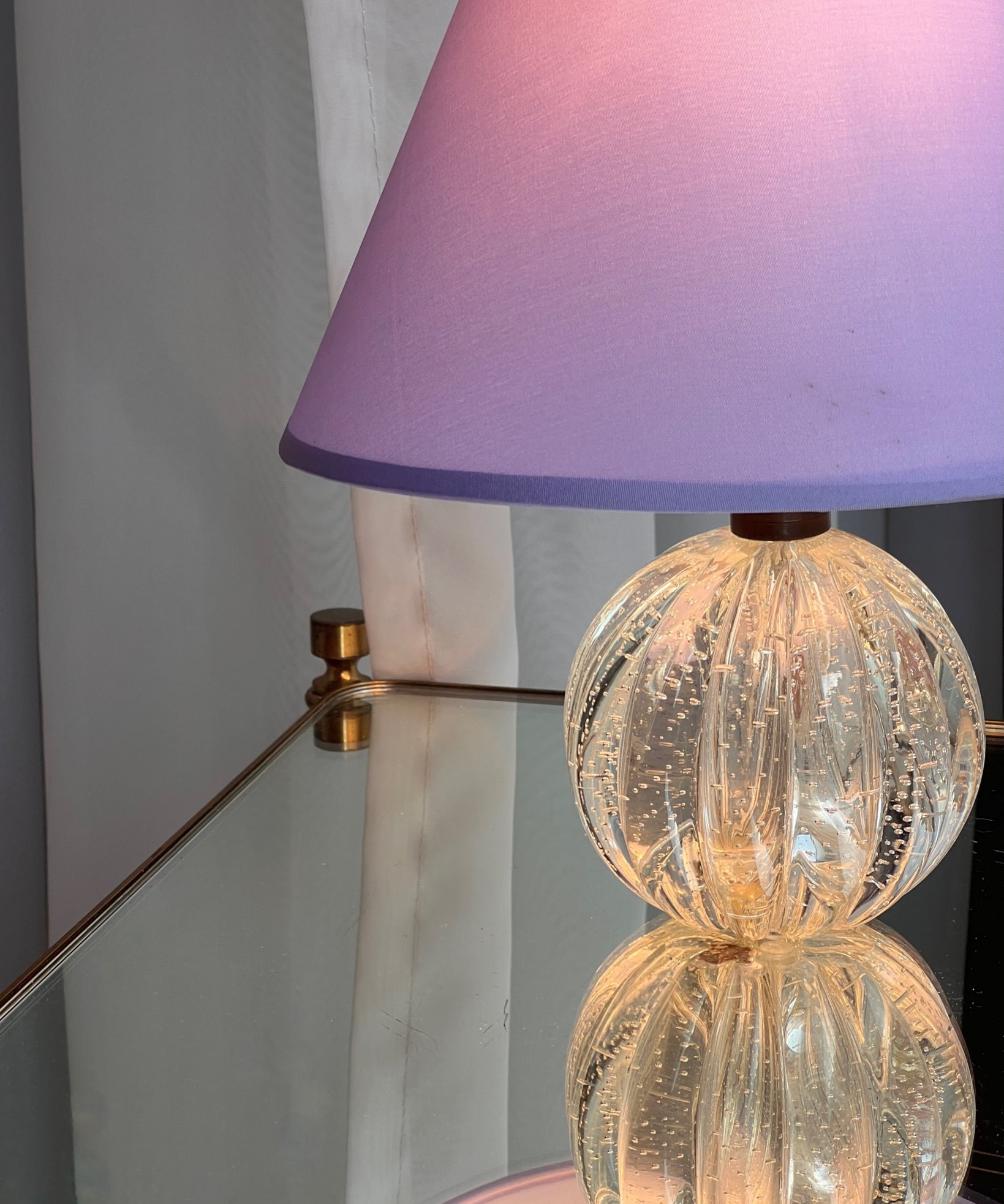 Vintage clear Murano table lamp