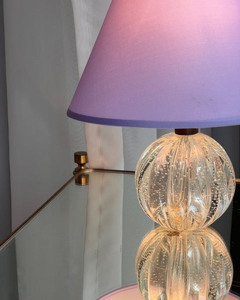 Vintage clear Murano table lamp