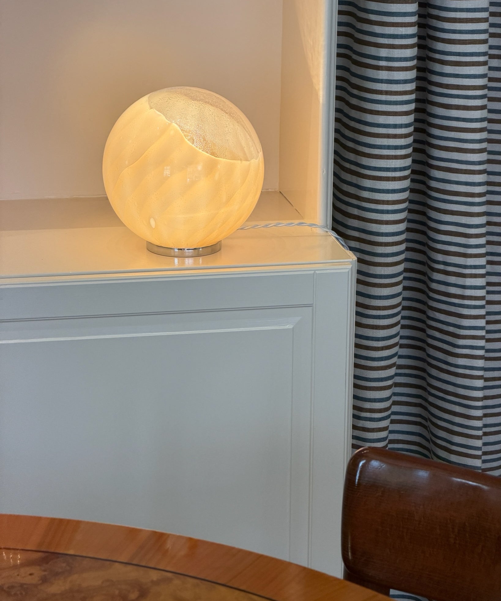 Vintage golden clear Murano table lamp