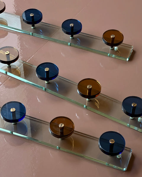 Vintage glass coat rack