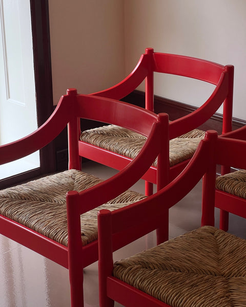 Carimate chair by Vico Magistretti - Red