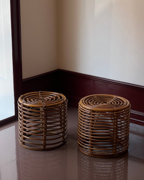 Vintage rattan stool