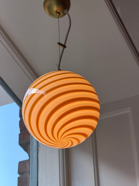Candy ceiling lamp - Amber swirl (D20)
