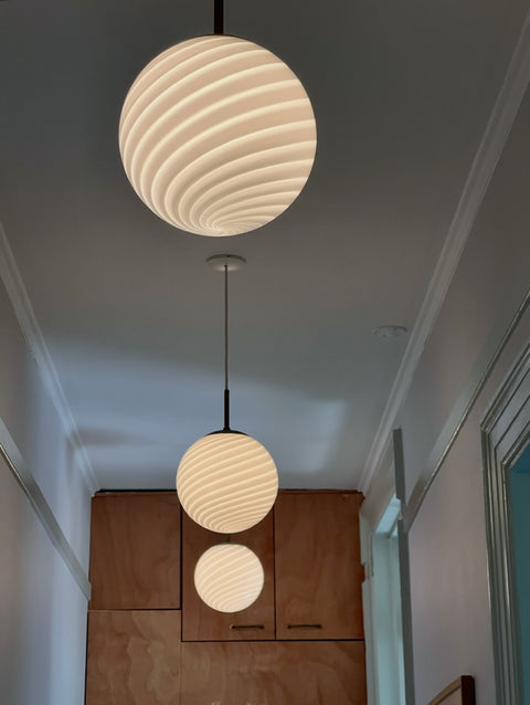 Candy ceiling lamp - White swirl (D20)