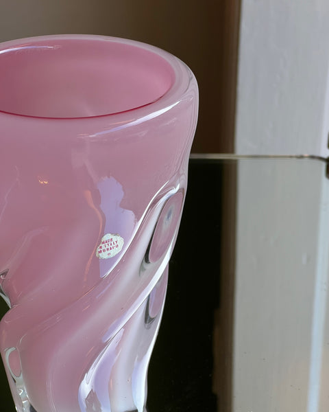 Vintage pink Murano vase