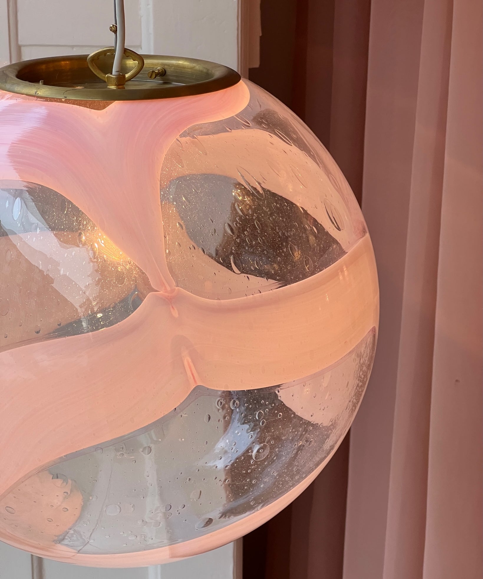 Candy ceiling lamp - Pink / clear (D40) (Available upon request)