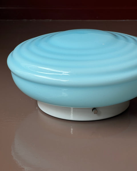 Vintage Murano blue ceiling/wall lamp (D24)