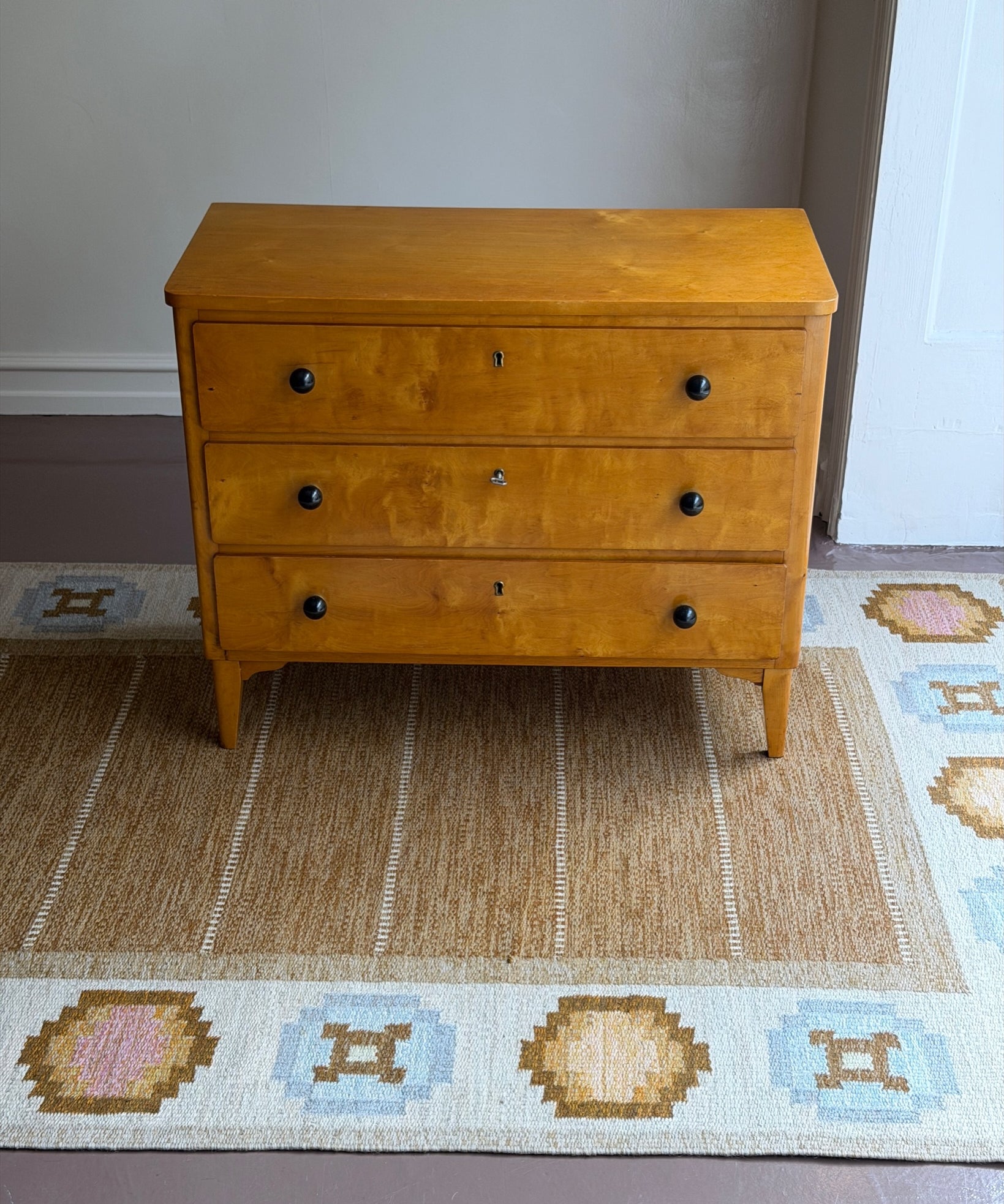 Vintage wooden chest of drawers, Sweden 1950s