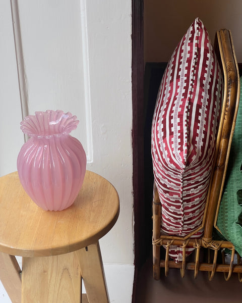 Vintage pink Murano vase