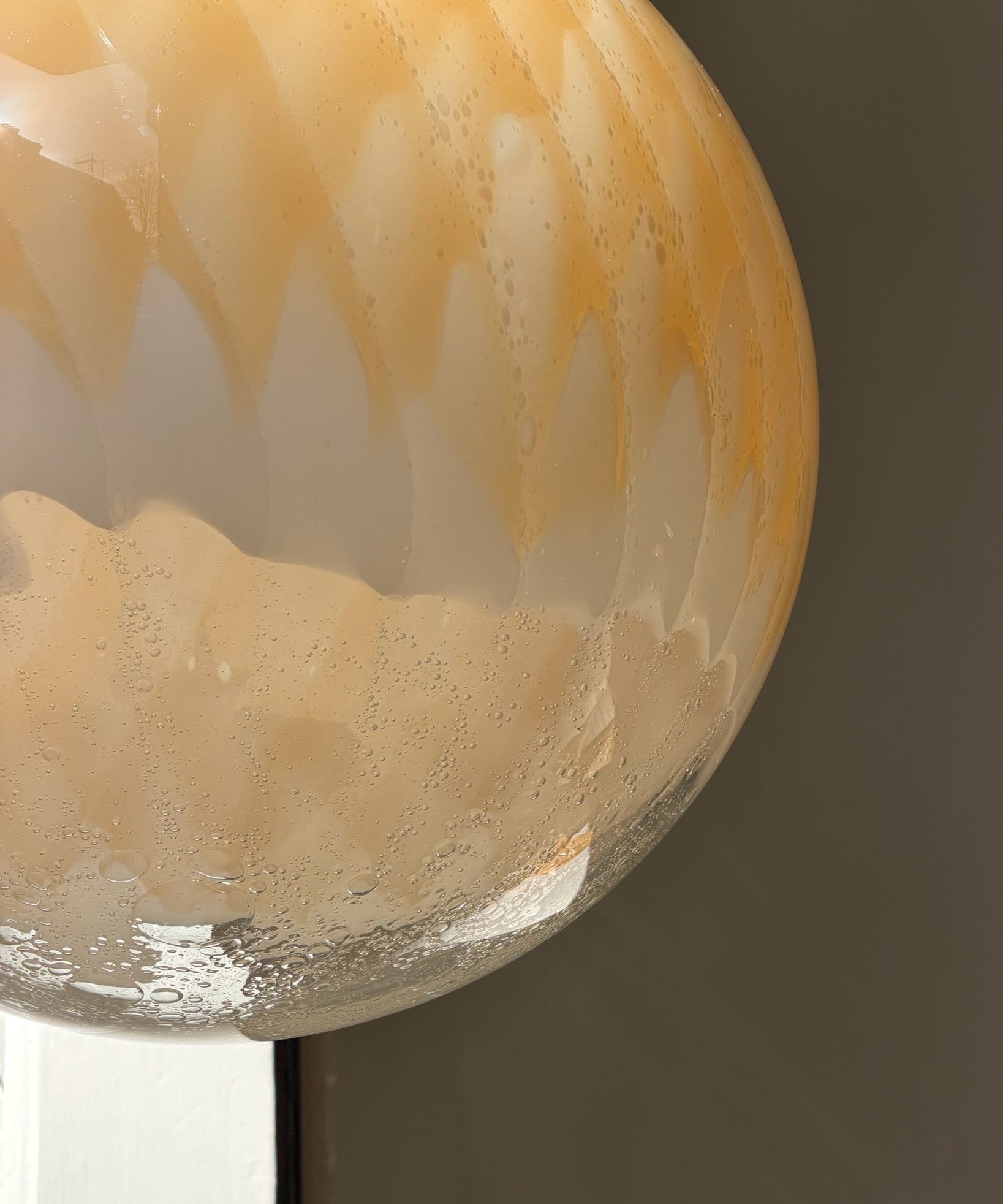 Vintage golden clear Murano ceiling lamp (D35)