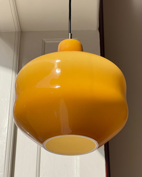 Vintage Massimo Vignelli Venini amber ceiling lamp