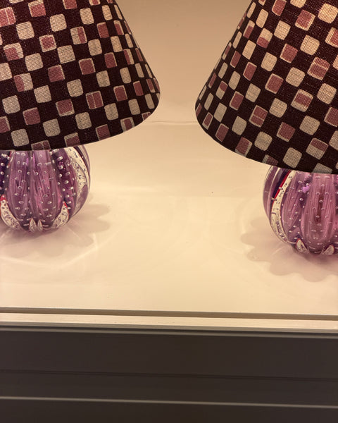 Vintage purple Murano table lamp (2 available)