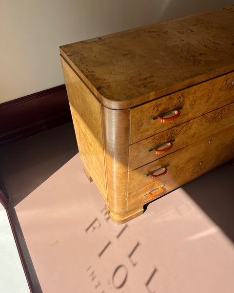 Large vintage wooden chest of drawers
