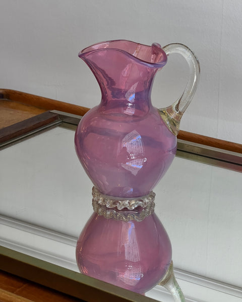 Vintage opal pink Murano small jug