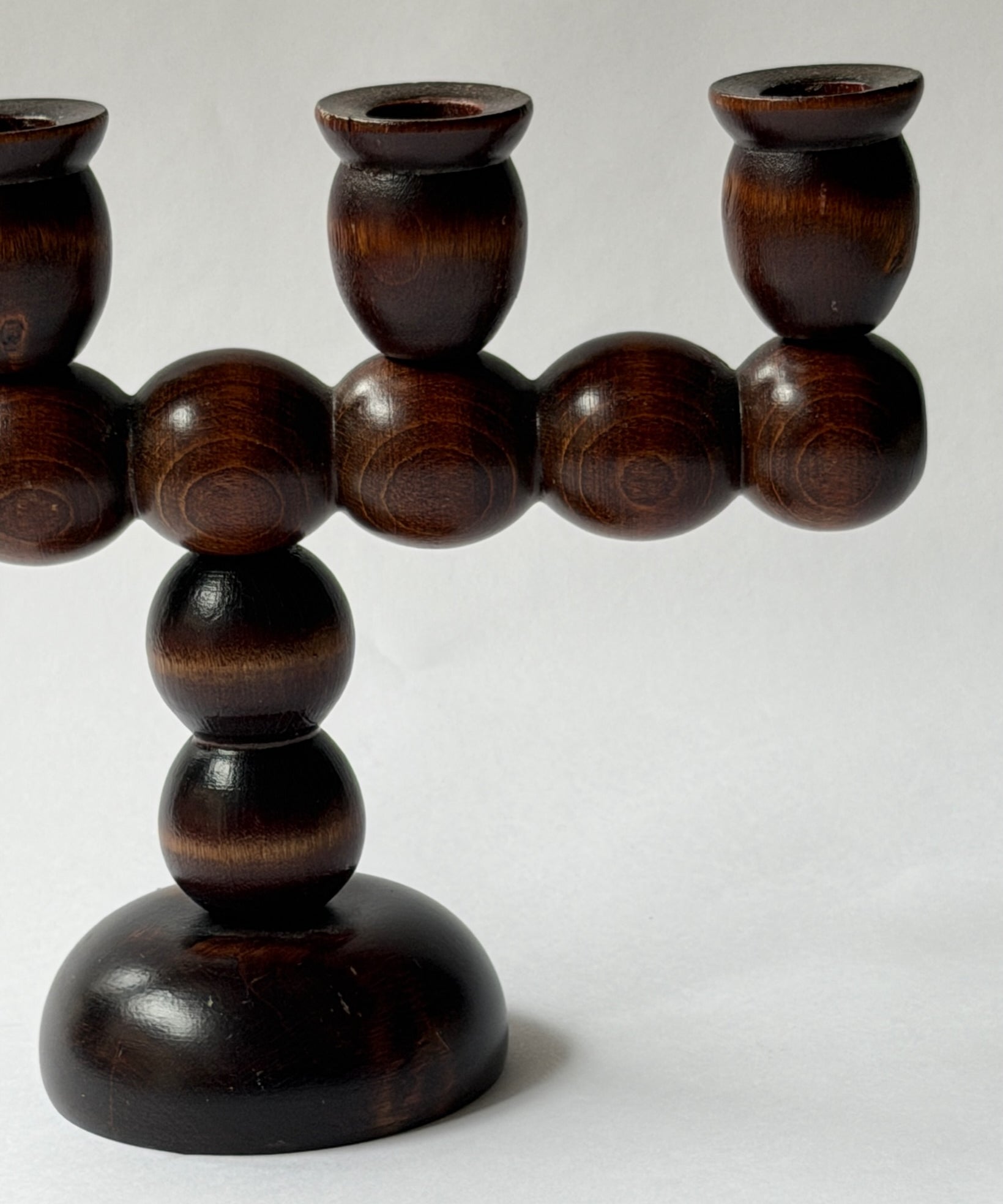 Vintage bobbin candle holder