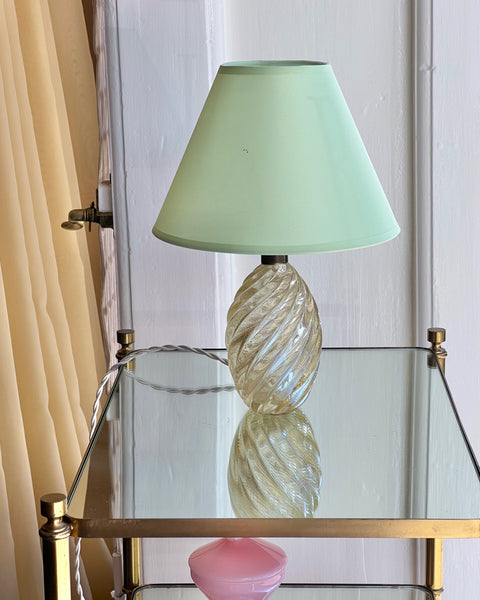Vintage clear/golden Murano table lamp