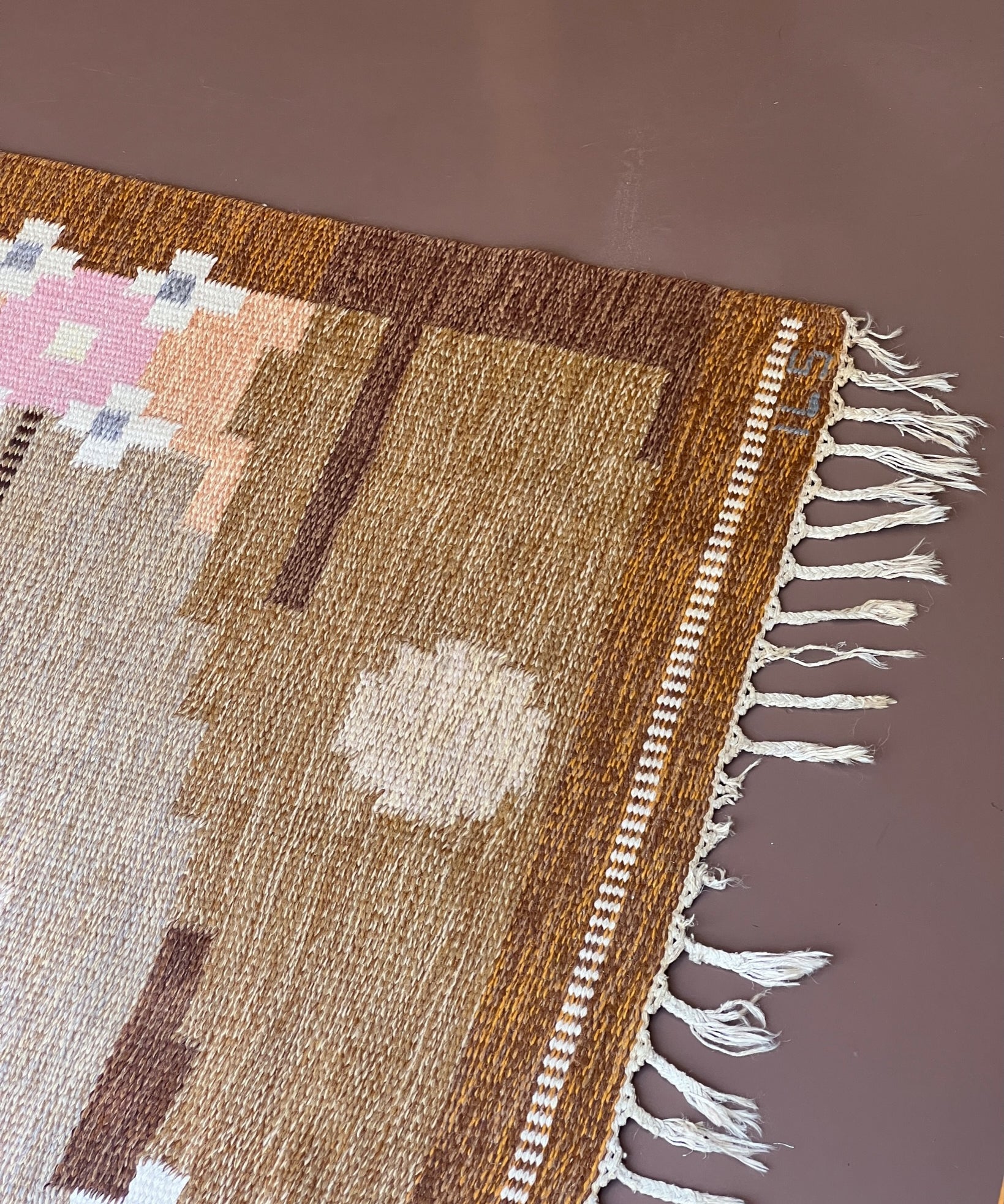 Vintage flat weave rug by ILS