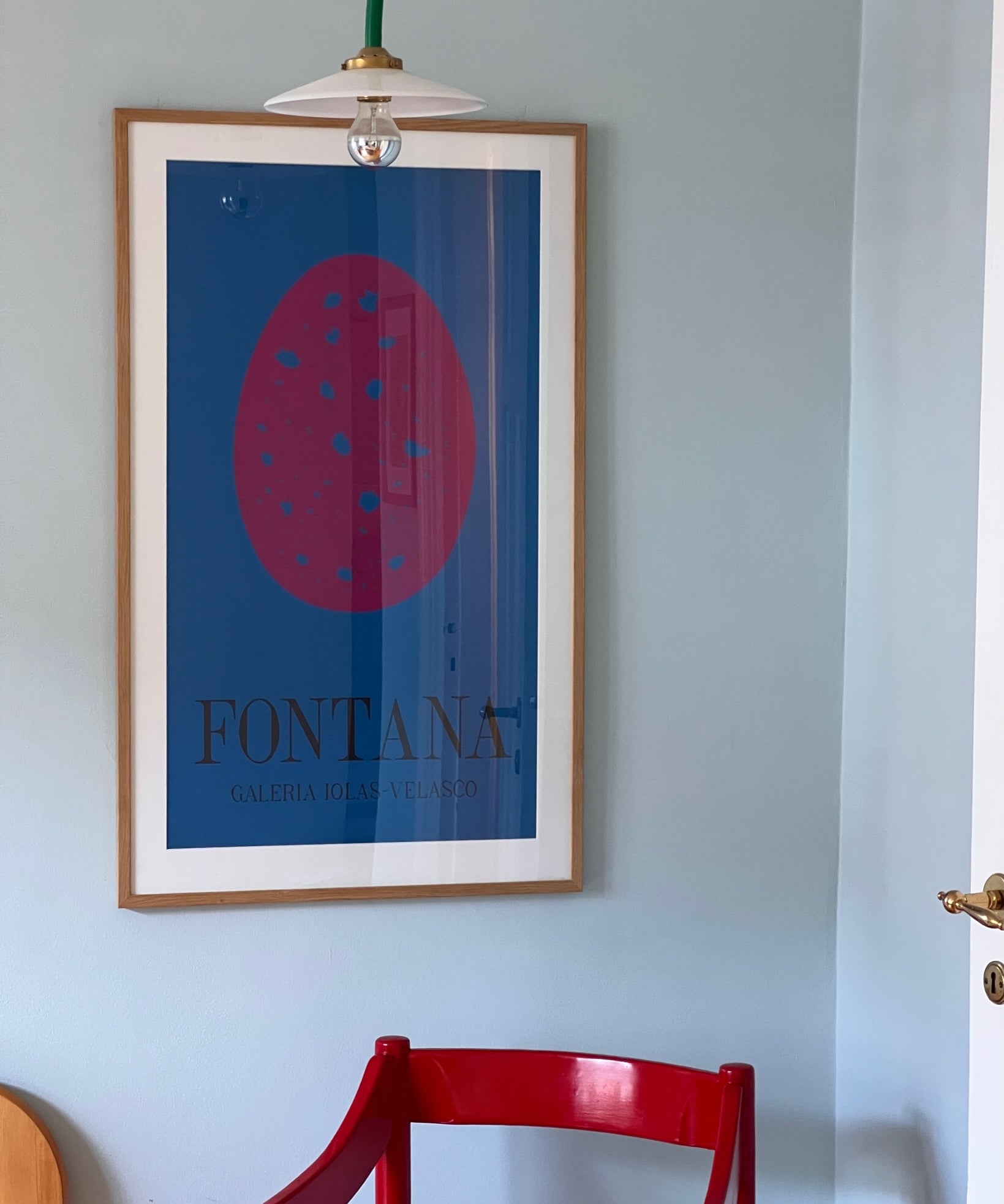 Vintage Lucio Fontana exhibition poster, Galerie Iolas-Velasco, 1968