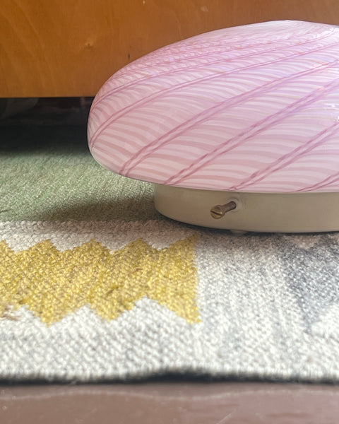 Vintage Murano light pink/purple swirl ceiling/wall lamp (D27)