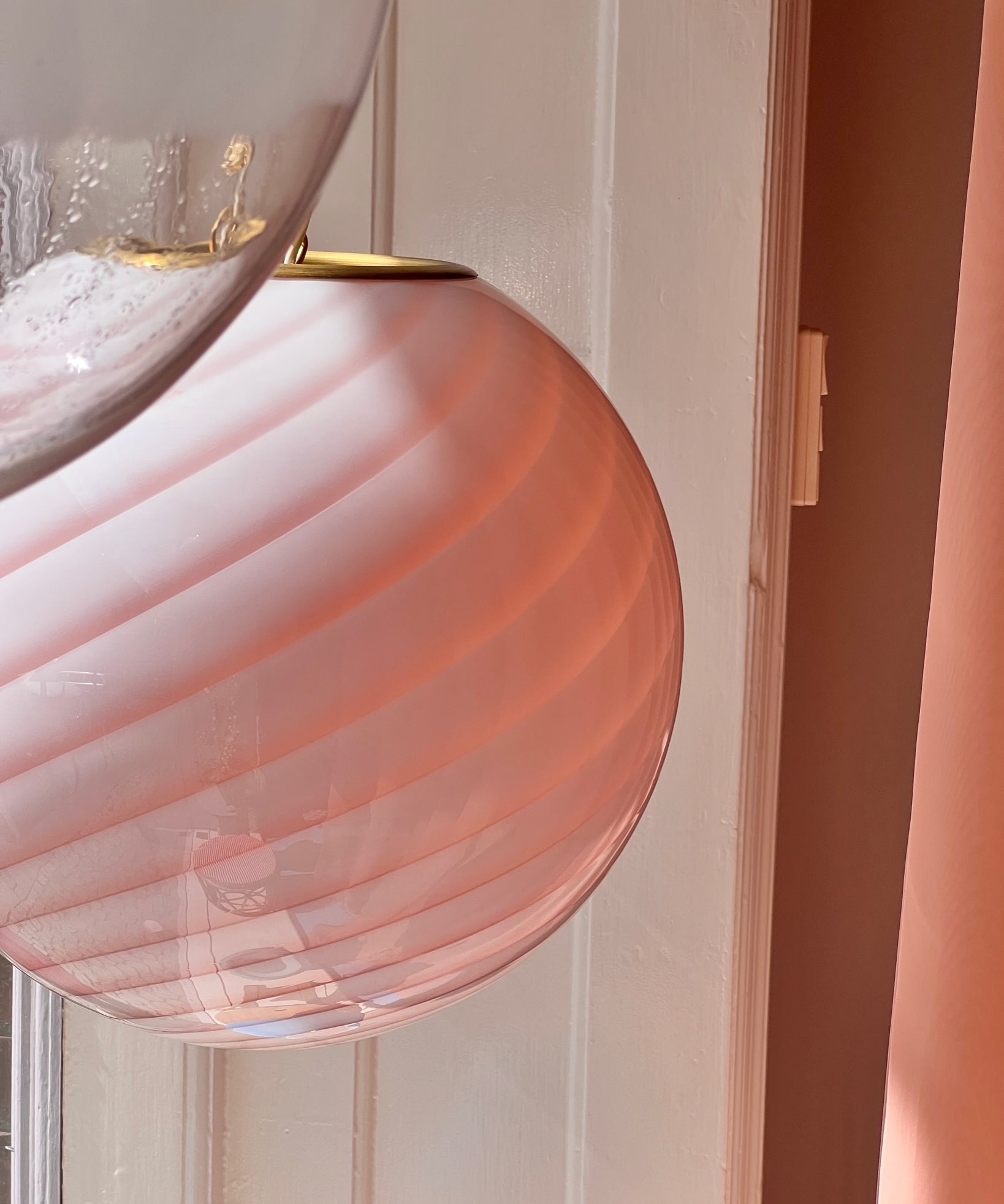 Ceiling lamp - Peach swirl (D40)