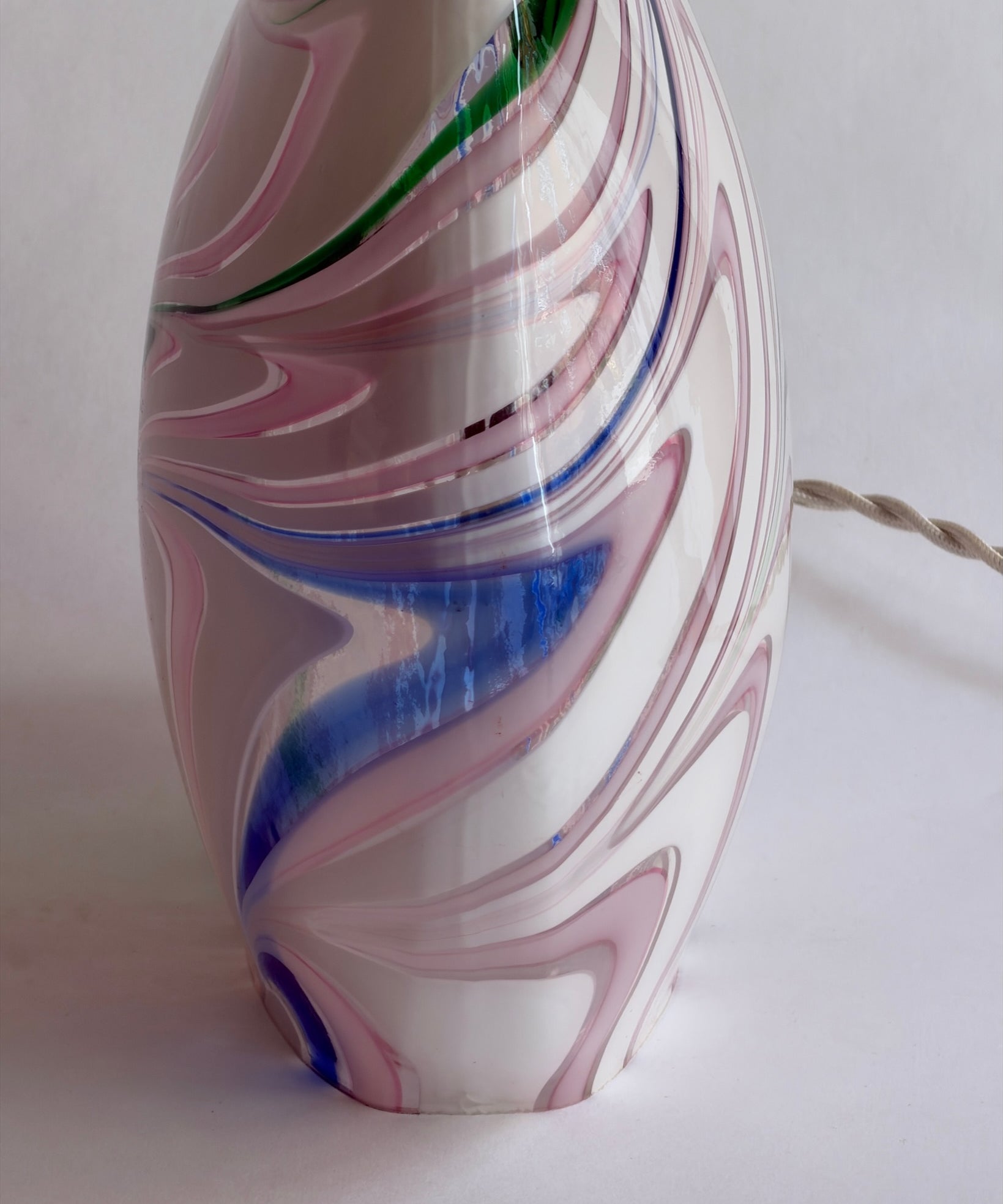 Vintage multi-coloured Murano table lamp