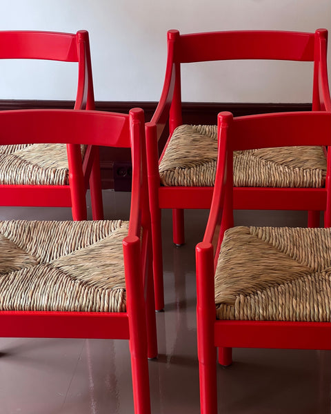 Carimate chair by Vico Magistretti - Red