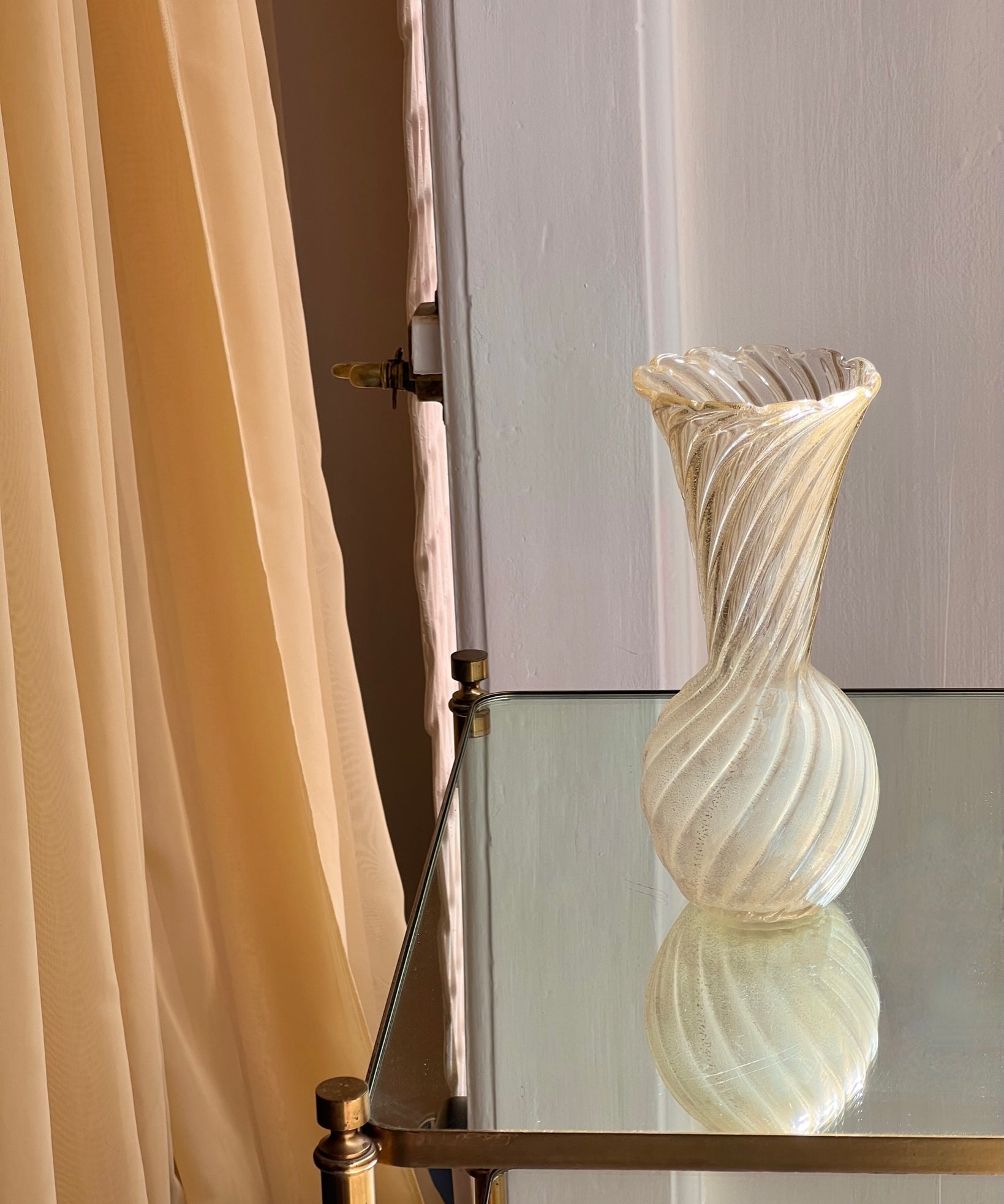 Vintage golden Murano vase