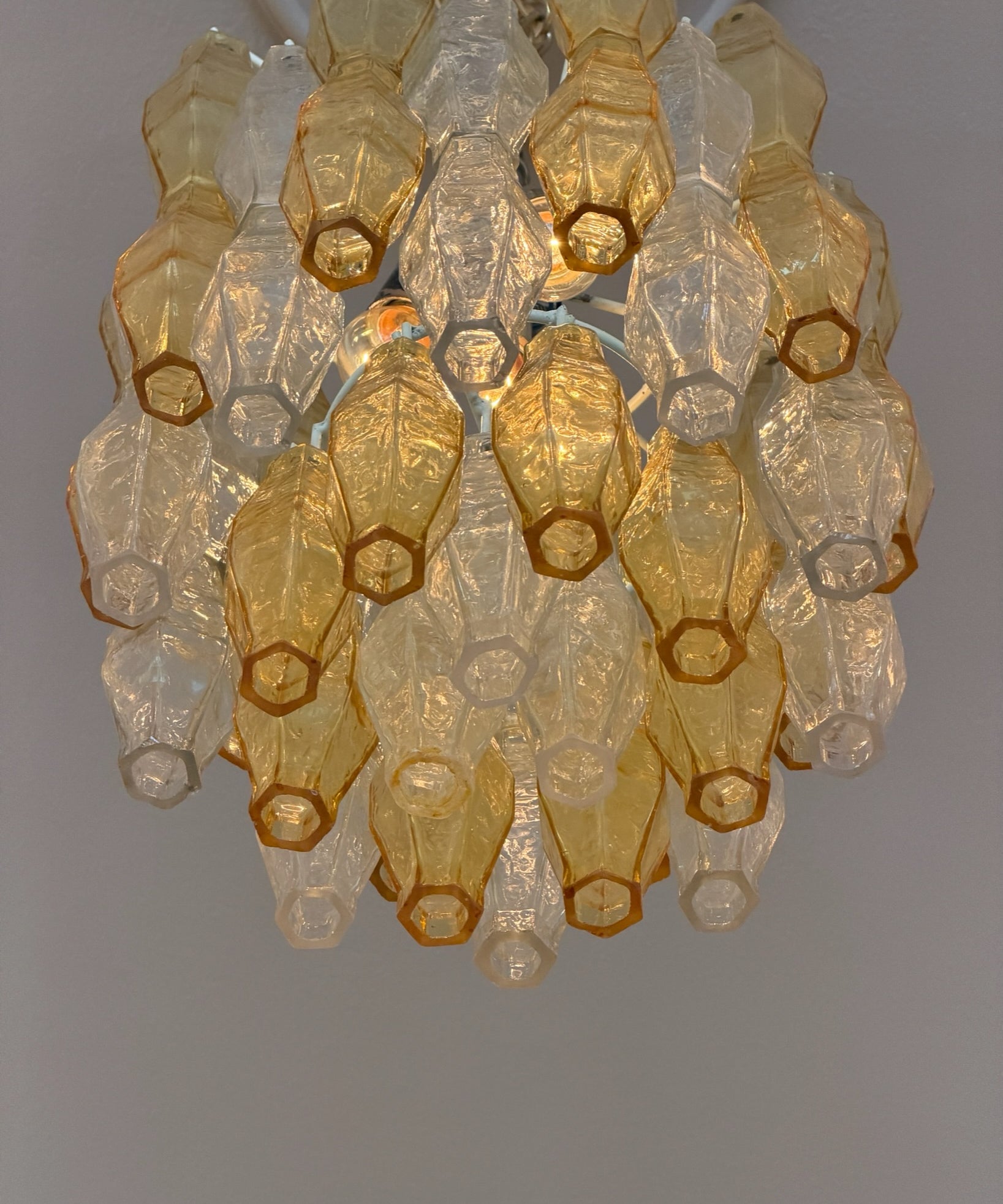 Vintage Carlo Scarpa for Venini Murano chandelier