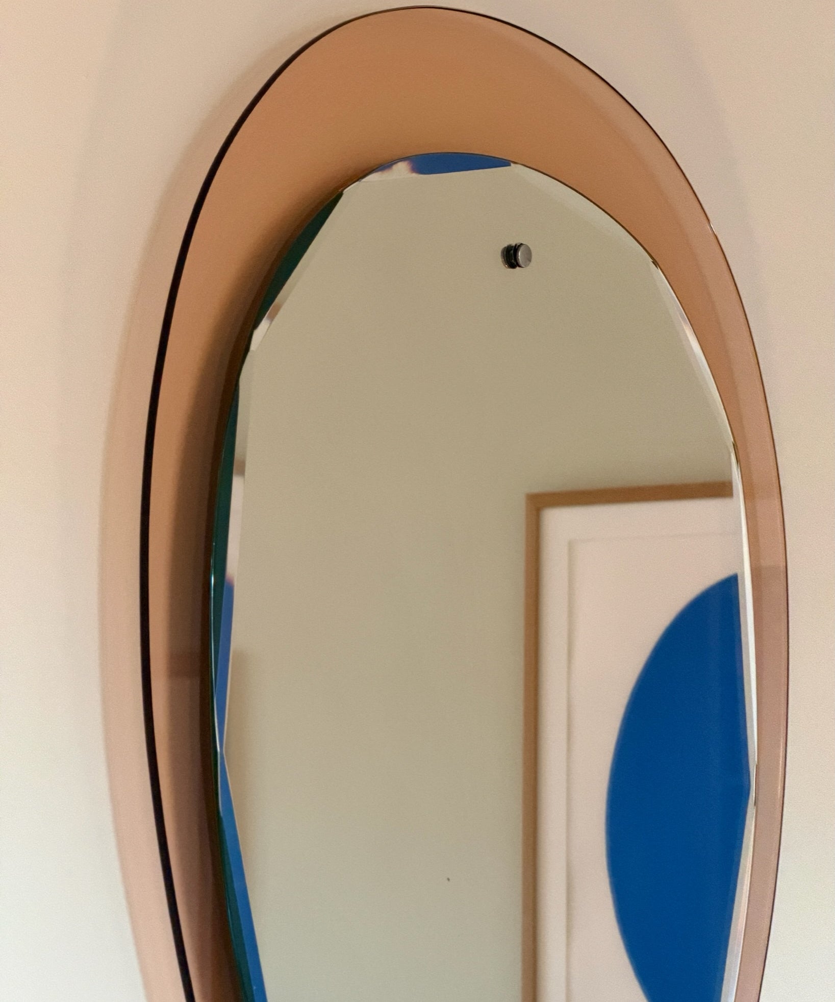 Vintage rose/pink Italian mirror